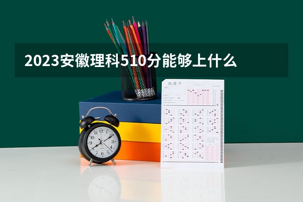 2023安徽理科510分能够上什么大学
