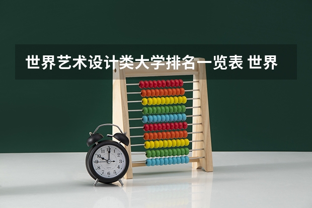 世界艺术设计类大学排名一览表 世界美术院校排名？