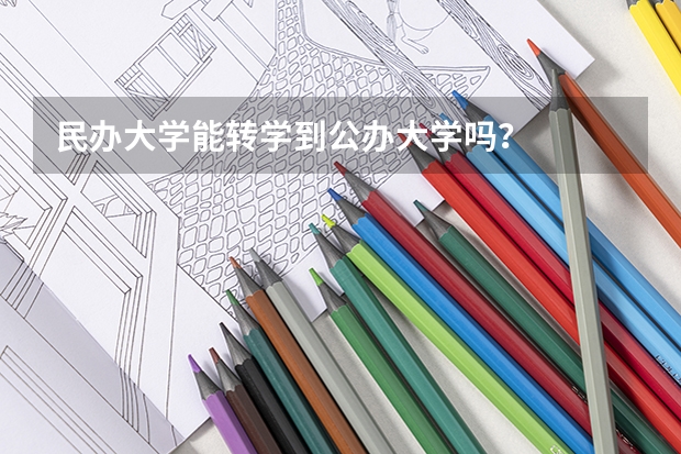 民办大学能转学到公办大学吗？