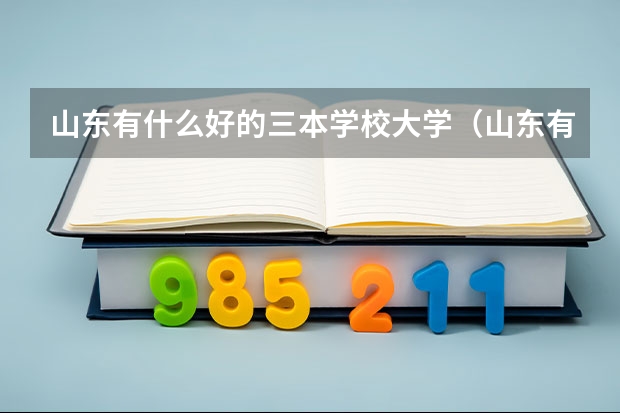 山东有什么好的三本学校大学（山东有什么好的三本学校）