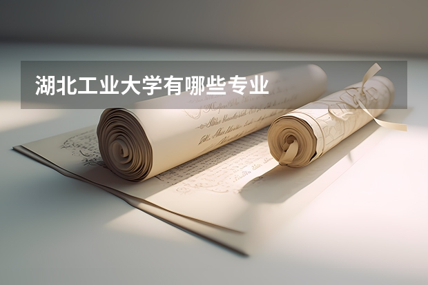 湖北工业大学有哪些专业