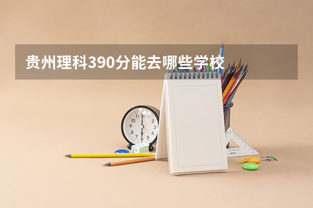 贵州理科390分能去哪些学校