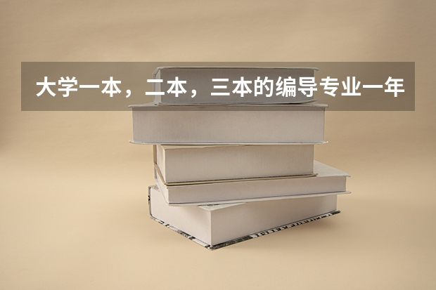 大学一本,二本,三本的编导专业一年的学费分别是多少?
